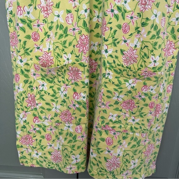 Lilly Pulitzer Cotton Sleeveless Square Neck Mini Sundress with Pockets Yellow - Picture 4 of 4